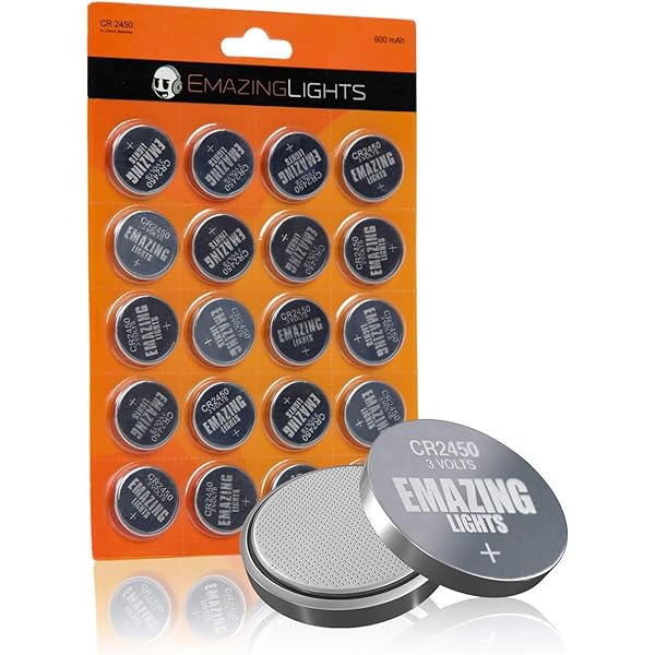 EmazingLights 20 Pack CR2450 Battery 3V Lithium Coin Cell Batteries Long Lasting Multipack for Keyless Remote FOB, Candles