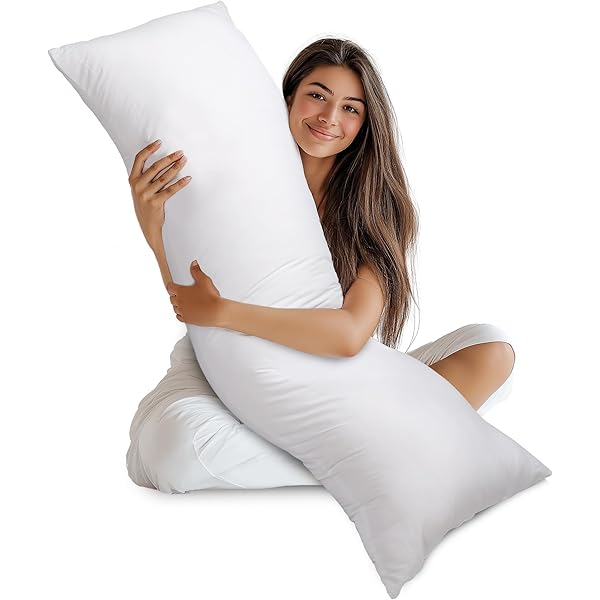 Utopia Bedding Full Body Pillow for Adults (White, 20 x 54 Inch), Long Pillow Insert for Sleeping, Ideal for Side Sleepers
