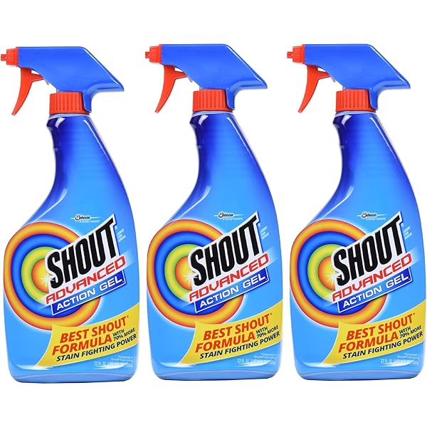 Shout Advanced Spray and Wash Laundry Stain Remover Gel, Best Shout Formula, 22 oz - Pack of 3