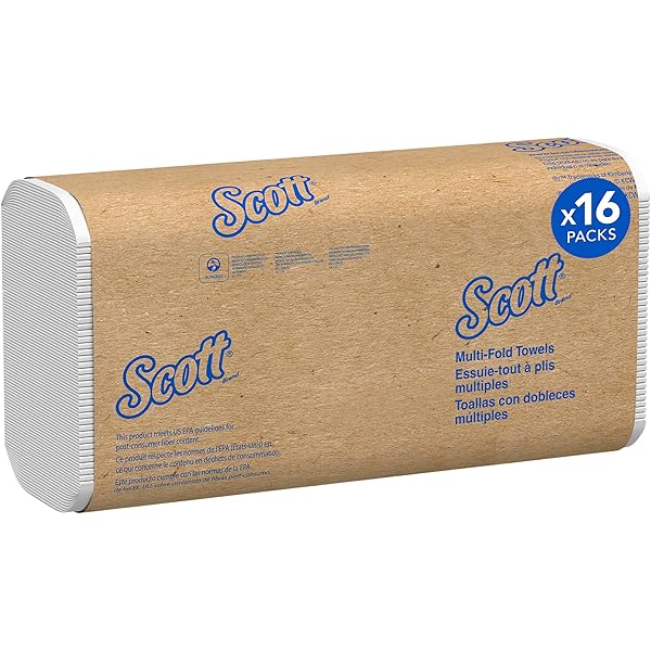 Scott Professional Universal Multifold Paper Towels, Bulk (01840), Absorbency Pockets, White, 9.2"x9.4" Towel, Compressed, Compact (250 Sheets/Pack, 16 Packs/Case, 4,000 Sheet Total)