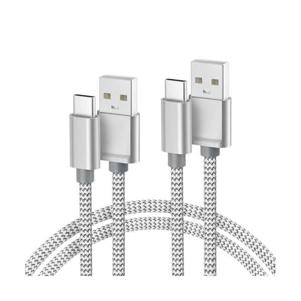 Basesailor for iPhone 17 16 Pro Max Charger Cord,USB to USB C Cable 6.6FT/2Pack,Type C Charging Power Cord for Apple 15 iPad 10 Air 4 5,Samsung Galaxy S25 S24 S23 S22 Plus Ultra,A52 A53 A54,Pixel 9 8