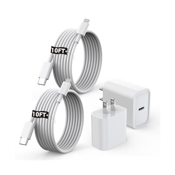 [Apple MFi Certified]10FT Fast iPhone Charger,Extra Long Apple Charger Fast Charging 2Pack USB C Charger Block Plug + 10Foot Lightning Cable Cord for iPhone 14/Pro/Pro Max/Plus/13/12/11/XS/XR/X/SE2022