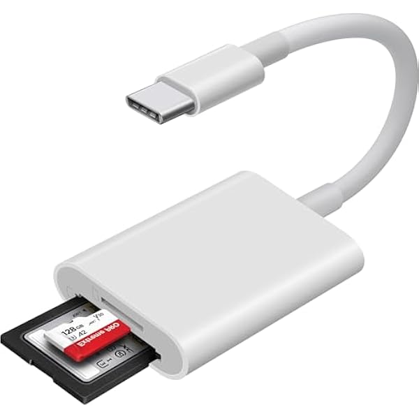 USB C SD Card Reader, WNXSLOAD SD Card Adapter with SD MicroSD Dual Slots for iPhone 15 16 iPad Mac MacBook Laptop, USB-C/TypeC High-Speed Trail Camera Memory Card Reader, Plug & Play - 2 Slots