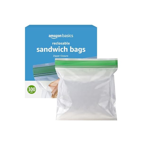 Amazon Basics Sandwich Storage Bags, 300 Count (Previously Solimo)