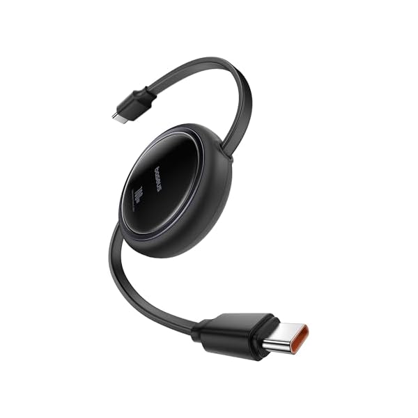 Baseus USB C to USB C Cable, 100W Retractable USB C 5A Fast Charging Cable, 4-Stage Length Preset USB Type C Charger Cord for iPhone 17 16 Pro Plus Pro Max, MacBook, iPad, Samsung S24/S23+ (3.3ft)