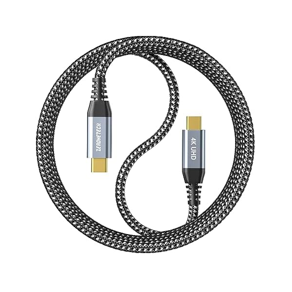 ZeroneTeck USB C Cable 3ft, USB C 3.2 Gen 2X2 Cable, 4K Monitor Video Output, 20Gbps High Speed Data Transfer, 100W Fast Charging for Carplay iPhone 16, MacBook, Dell, ARZOPA, KYY for Portable Monitor