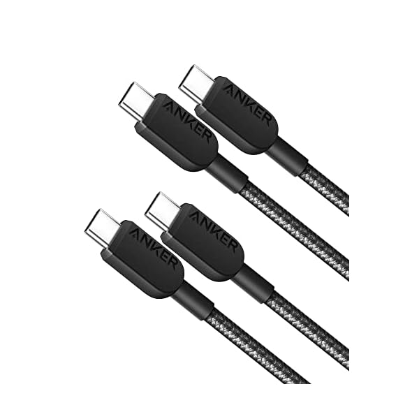 Anker USB C to USB C Cable,Type-C Fast Charging Cord (3FT,2Pack) for iPhone 17/16 Series,iPad Air 4,MacBook Pro 2022 and More (Black)