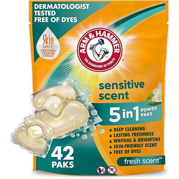 Arm & Hammer Sensitive Fresh Scent 5-IN-1 Power Paks, 42 count
