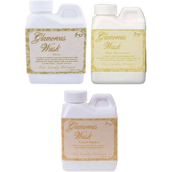 Tyler Glamorous Wash Laundry Detergent Liquid 4oz Gift Set (Diva, French Market, & High Maintenance)