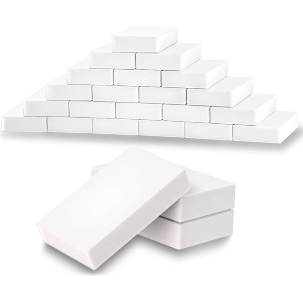 (50 Pack) Extra Large Eraser Sponge - Extra Thick, Long Lasting, Melamine Sponges in Bulk Boat Eraser Multi Surface Scrubber Foam Cleaning Pads - Bathtub, Floor, Baseboard, Bathroom, Wall Cleaner