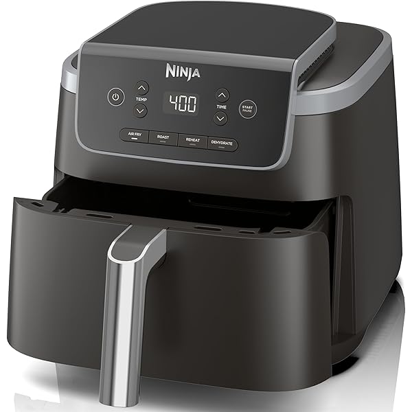Ninja | Air Fryer | 4-in-1 Pro Air Fry, Roast, Reheat, Dehydrate | 5QT Capacity fits up to 4lbs of French Fries | 400F Max Temp | Nonstick Basket & Crisper Plate | 120V | Grey | AF141