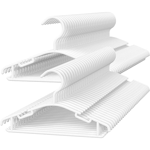 GoodtoU Baby Hangers, 60 Pack Baby Clothes Hangers for Closet Kids Plastic Hangers Toddler Infant Nursery Child Small Children (White)
