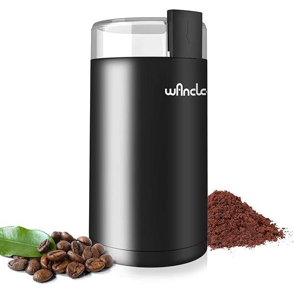 Wancle Electric Coffee Grinder, Spice Grinder, One Touch Coffee Mill for Beans, Spices and More, with Clean Brush Black
