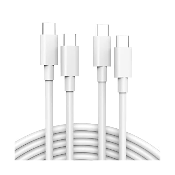 USB C to USB C Cable (2-Pack, 6.6ft) for MacBook Air/Pro Charger, iPad Pro 12.9/11 inch, iPad Air 5/4, Mini 6, iPhone 17/16/15, Pixel, Galaxy S25/S24, Switch 2, Type C Fast Charging Cord
