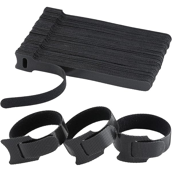 120PCS 6 Inch Reusable Cable Ties Wire Ties Cord Organizer Cable Organizer Adjustable Management Black