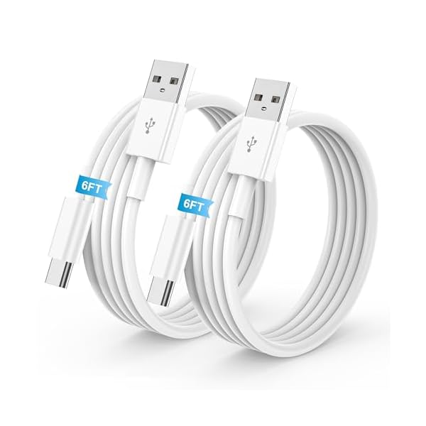 2Pack 6FT USB to USB C Cable for iPhone 17 16 15 Charger Cord, for Apple 17 16 15 Pro/Pro Max/Plus Type C Cord, for iPad Pro 12.9/11, Air 5th/4th Gen, Car Charger Carplay Charging Cable