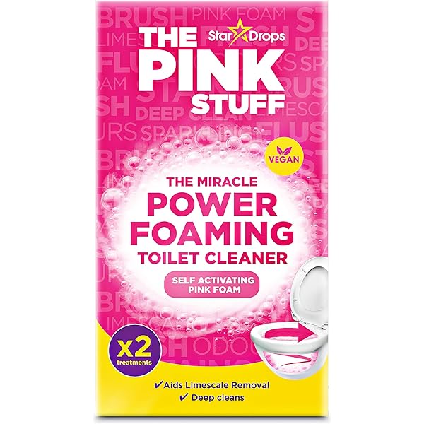 Stardrops - The Pink Stuff - The Miracle Power Foaming Toilet Cleaner - 2 Treatments - Self Activating Pink Foam Pack of 1 (7 Ounce)