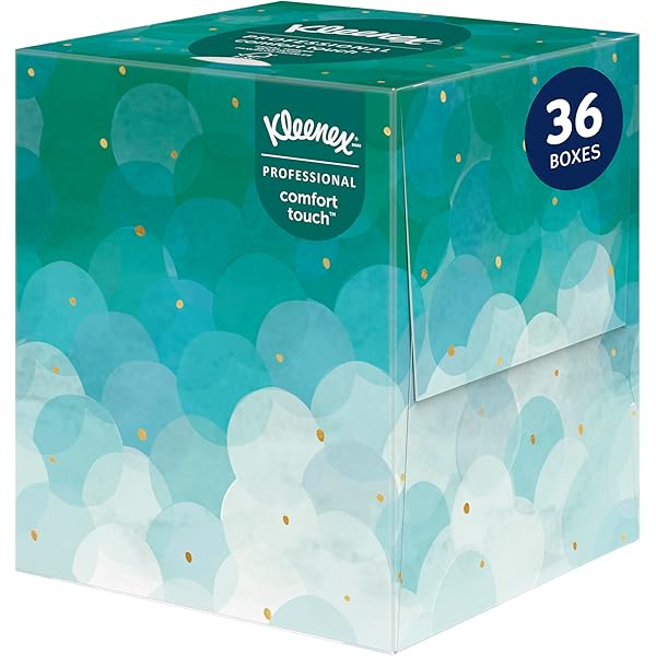 Kleenex Professional Facial Tissue, Bulk (21270), 2-Ply, White, Upright Cube Boxed Format, Designed for Business (90 Tissues/Box, 36 Boxes, 3,240 Sheets/Case)