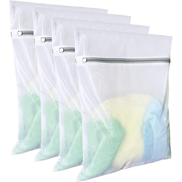 Laundry Bags Mesh Wash Bags(4Pcs,16 x 20 Inches),delicate laundry bag for College,Dorm,Storage