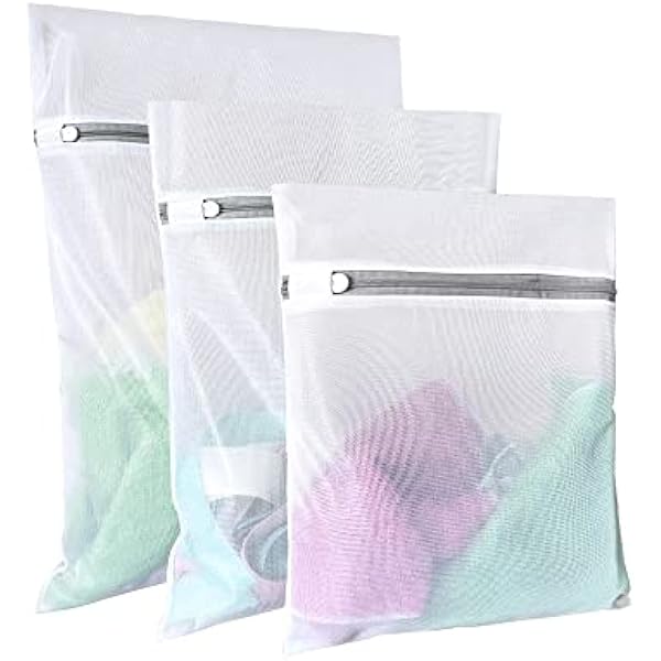 Lingerie Bags for Washing Delicates,Small Fine Mesh Laundry Bags,3Pcs(1 Large,1 Medium,1 Small)
