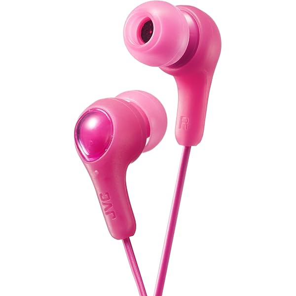 JVC Gumy in Ear Earbud Headphones, Powerful Sound, Comfortable and Secure Fit, Silicone Ear Pieces S/M/L - HAFX7P Pink, 1 Count (Pack of 1)