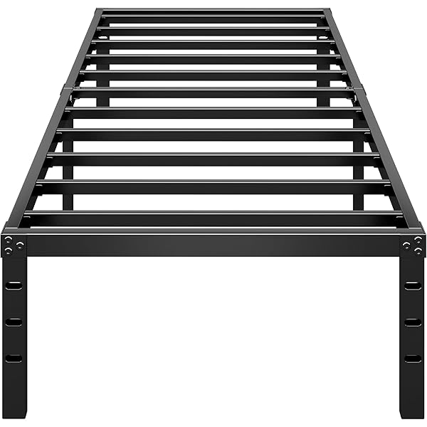 Metal Platform Bed Frame 14 Inch Tall,No Box Spring Needed,Twin Size Bed with Heavy Duty Strong Support Slats,Easy to Assemble,Black
