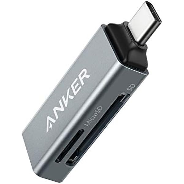 Anker SD Card Reader, 2-in-1 USB C Memory Card Reader for Digital Camera SD Card Viewer with Dual Slot for SDXC, SDHC, SD, MMC, RS-MMC, Micro SDXC,MicroSD, Micro SDHC Card, and UHS-I Cards
