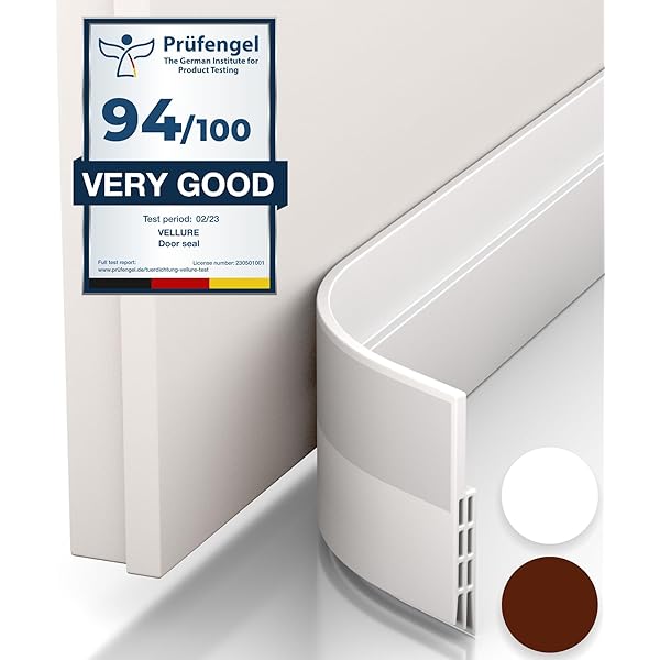 Vellure® Door Draft Stopper for Bottom of Door - Premium Door Sweep for Bottom of Door/Weather Stripping Door Seal (Save Energy – installs Quickly and Easily) Door Strip Ideal for Keeping Out Cold