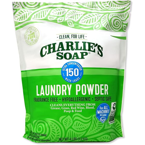 Charlie’s Soap Laundry Powder New (150 Loads, 1 Pack) Fragrance Free Hypoallergenic Plant Based Deep Cleaning Laundry Powder – Biodegradable Eco Friendly Sustainable Laundry Detergent