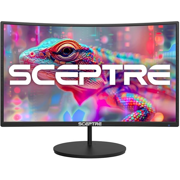 Sceptre Curved 27" FHD 1080p 75Hz LED Monitor HDMI VGA Build-In Speakers, EDGE-LESS Metal Black 2019 (C275W-1920RN)