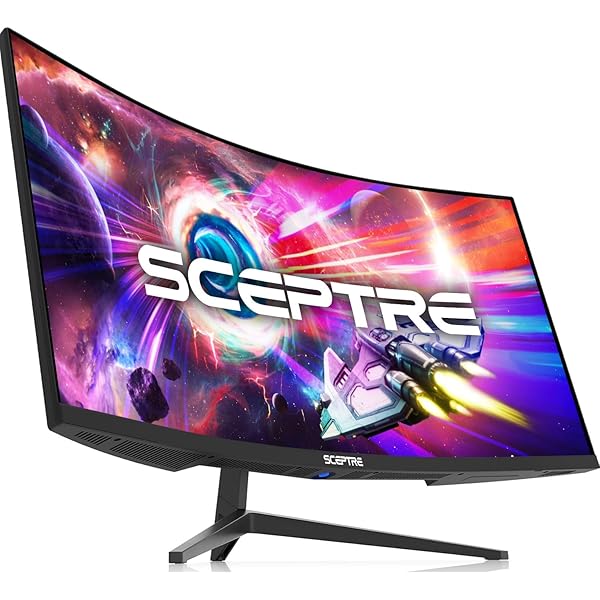 Sceptre 34-Inch Curved Ultrawide WQHD Monitor 3440 x 1440 R1500 up to 180Hz/165Hz DisplayPort x2 99% sRGB 1ms Picture by Picture, Build-in Speakers Machine Black 2025 (C345B-QUT168)