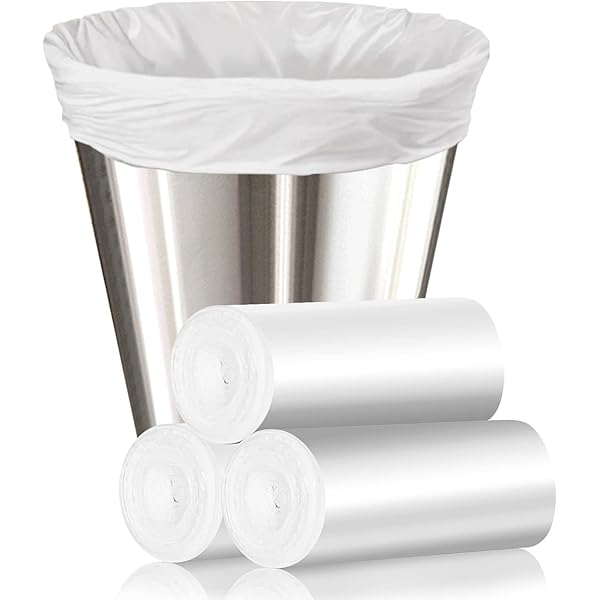 105 Count Small Trash Bags, 4 Gallon Garbage Can Liners - Unscented Wastebasket Trash Bags for Bathroom, Kitchen, Bedroom, Cleaning Supplies (15 Liter)