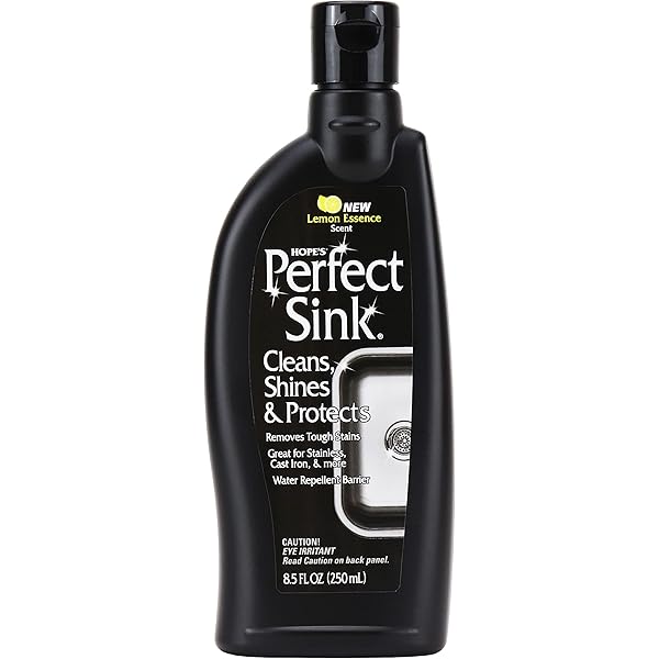 HOPE'S Perfect Sink Cleaner and Polish, Restorative, Removes Stains, Cast Iron, Corian, Composite, Acrylic, 8.5 Fl Oz