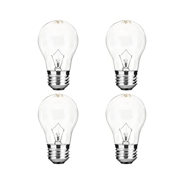 Appliance Oven Light Bulb A15 40W High Temperature 500 Degrees Resistant for Refrigerator Over Stove Microwave Range Hood Lava Lamp Replacement Bulb E26 Medium Base 120V Warm White