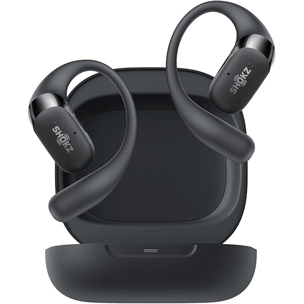 SHOKZ OpenFit 2 Open-Ear Headphones,True Wireless Bluetooth Earphones with Microphone,Earhook Earbuds with 48 Hours of Playtime,Fast Charging,IP55 Water-Resistant,with Carrying Bag,Black,Bluetooth5.4