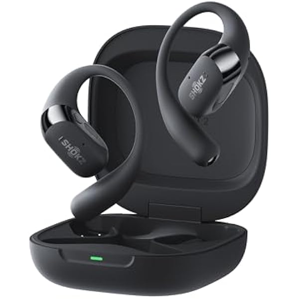 SHOKZ New OpenFit 2+ Open-Ear Headphones, Dolby Audio Enabled, Comfortable Earbuds with Soft Ear Hooks, 48H Playtime, IP55 Water-Resistant, USB-C Fast Charging, Wireless Charging, Carrying Bag, Black