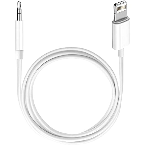(Apple MFi Certified) iPhone AUX Cord,Lightning to 1/8 Inch Audio Cable,3.3ft, Headphone Jack Adapter Male Aux Stereo Audio Cable Compatible for iPhone 14/13/12/11/XR/X/8/7 (White)