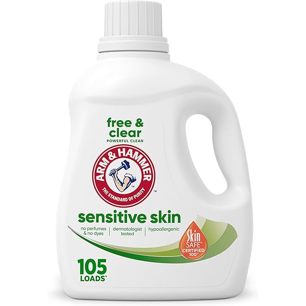 ARM & HAMMER Sensitive Skin Free & Clear Liquid Laundry Detergent, 105 fl oz, 105 Loads