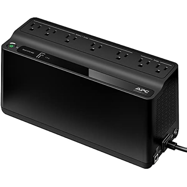 APC UPS Battery Backup and Surge Protector, 600VA/330 Watts Backup Battery Power Supply, BE600M1 Back-UPS with USB Charger Port