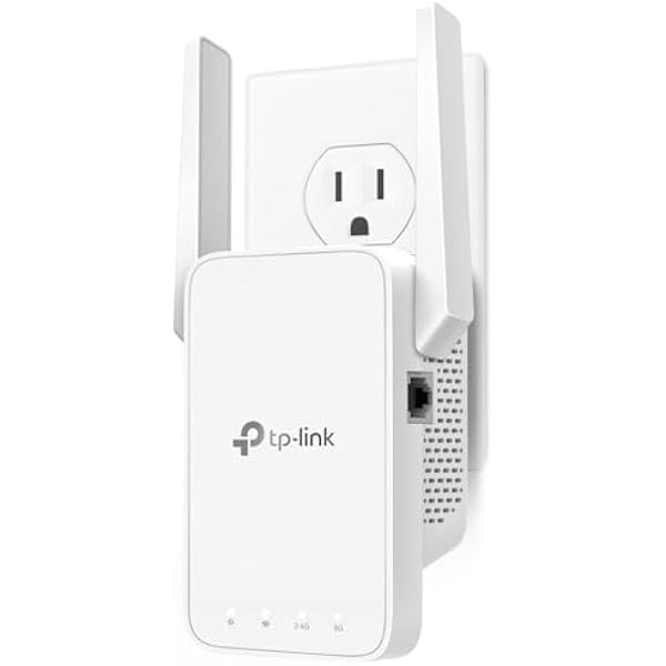 TP-Link AC1200 WiFi Extender, 2025 Wirecutter Best WiFi Extender, 1.2Gbps Home Signal Booster, Dual Band 5GHz/2.4GHz, Up to 1600 Sq.ft and 32 Devices, EasyMesh Compatible, One Ethernet Port (RE315)