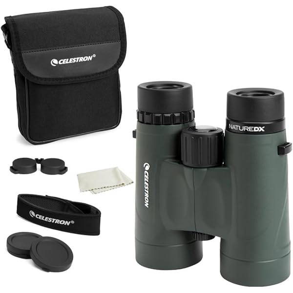 Celestron - Nature DX 8x42 Binoculars – Ideal for Birding and Outdoors – 42mm Objective Lenses – Wide 7.4° Field of View – BaK-4 Prisms – Fully Multi-Coated – Waterproof and Fogproof