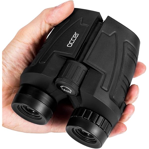 Occer 12x25 Compact Binoculars for Adults and Kids, Large Eyepiece Waterproof Binocular with Low Light Vision,High Powered Easy Focus Binoculars for Bird Watching,Outdoor Hunting,Travel,Sightseeing