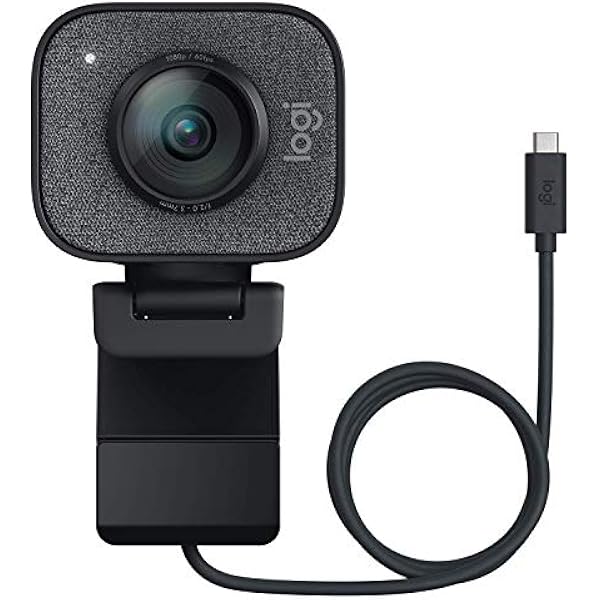 Logitech StreamCam 1080P HD 60fps Streaming Webcam Full HD Camera with USB-C & Integrated Microphone for Live Streaming and Content Creation - Graphite - 960-001280 (Renewed)