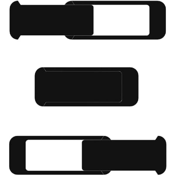 Webcam Cover Slide, Privacy Security Cover, Large Size for Laptop Desktop PC Web Camera, Ultra Thin Privacy Shelter from Breath Lamp for iPad iPadmini iMac Mac Book Mini (Black L-3 Pack)