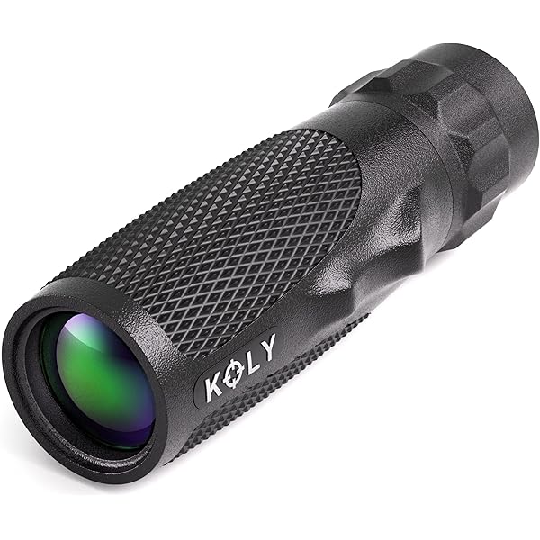 Koly BAK-4 Prism 10X25 Monocular Telescope, Compact Weather Resistant Scope with Snake Skin Grip, Designed for Bird Watching, Hiking, Hunting, Archery, and More, 10X Magnification, Black