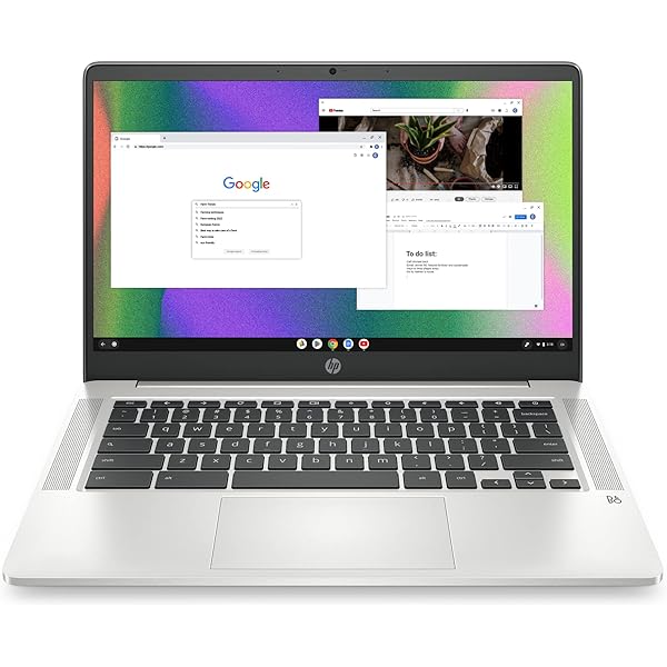 HP Chromebook 14 Laptop, Intel Celeron N4120, 4 GB RAM, 64 GB eMMC, 14" HD Display, Chrome OS, Thin Design, 4K Graphics, Long Battery Life, Ash Gray Keyboard (14a-na0226nr, 2022, Mineral Silver)
