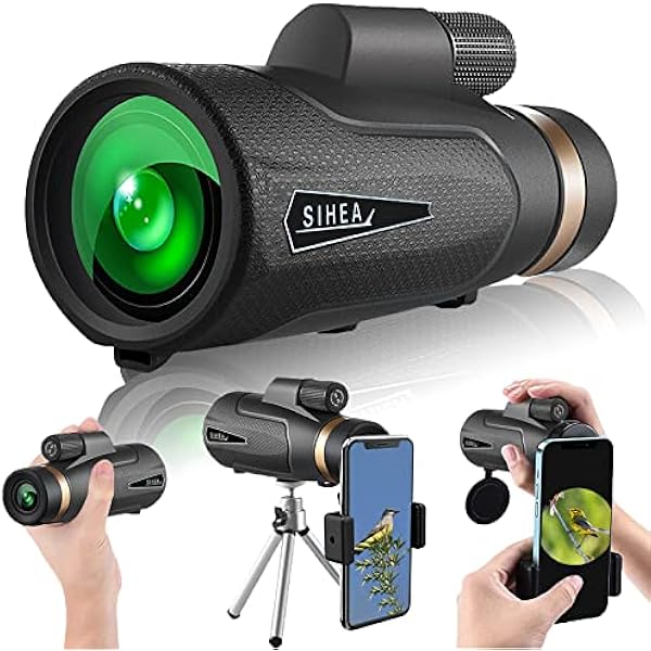16X52 Mini Monocular Telescope High Powered for Adults, Birthday Gifts for Men Dad Him Husband Teen Boys, BAK4 & FMC Prism Scope for Birdwatching Outdoors Hunting, Cool Gadgets for Men