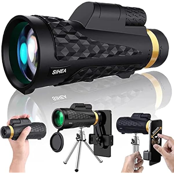 16X52 Mini Monocular Telescope High Powered for Adults, Birthday Gifts for Men Dad Him Husband Teen Boys, BAK4 & FMC Prism Scope for Birdwatching Outdoors Hunting, Cool Gadgets for Men