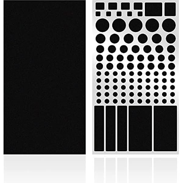 FLANCCI Light Blocking Stickers, Light Dimming Filters, (2 Sheets) Dimming Sheets for Blackout Routers, LED Covers Blackout, Dimming 80% ~ 100% of LED Lights (2Sheets = 1 Cut Out + 1 Uncut)