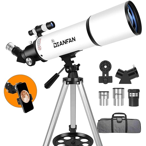 Telescope,Telescope for Adults High Powered - 80mm Aperture 600mm Professional Portable Telescopes for Astronomy Beginners,Fully Mult-Coated Refractor Telescopes with Tripod,Phone Adapter and Bag